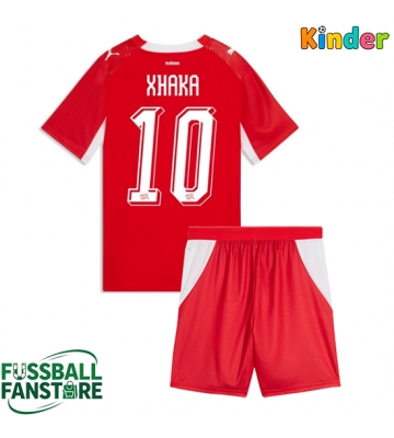 Schweiz Granit Xhaka #10 Replik Heimtrikot Kinder WM 2026 Kurzarm (+ Kurze Hosen)